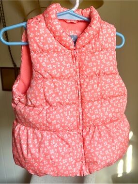 babyGap Girls' Coral Floral Jacket - Bright Coral